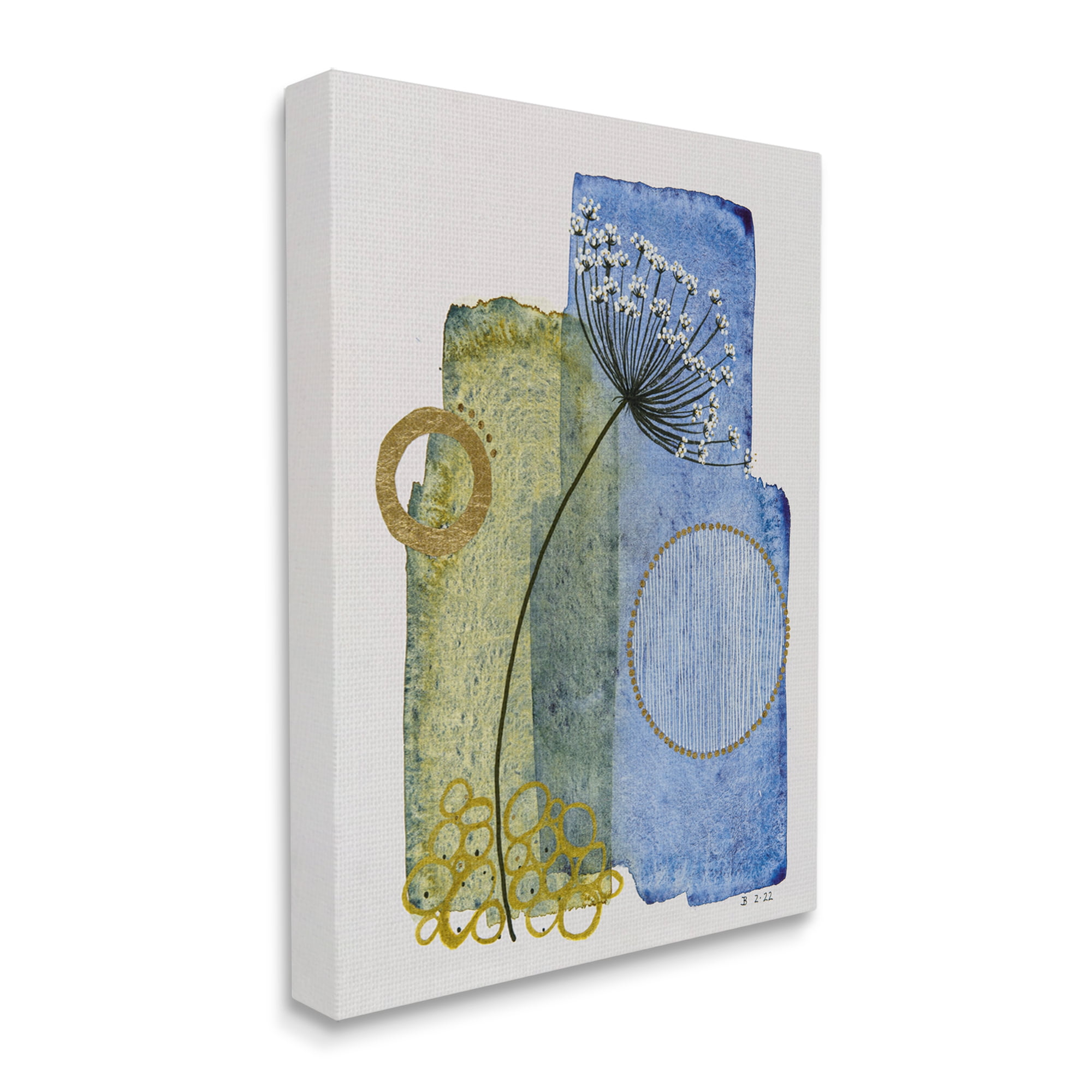 Stupell Industries Modern Dandelion Sprig Abstract Painting Gallery Wrapped Canvas Print Wall Art, 30 x 40