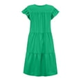 thumbnail image 5 of Ruyang Dresses for Women, Women's Summer Dresses Short Sleeve Square Neck Flowy A Line Casual Boho Mini Sundress A Line Knee Length Dress, 5 of 8