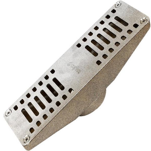 coladera rectangular 10 x 25 x 7.2 cm plata coflex