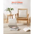 thumbnail image 3 of KFFKFF Set of 2 Decorative 18 x 18 in Pillow Inserts, Firm and Plush Square Cushions with Polyester Filling, White Throw Pillows with Zipper for Indoor Use on Beds, Sofas, and Living Rooms, 3 of 9
