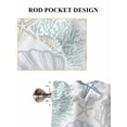 thumbnail image 7 of Blue Coral Coastal Tier Curtains 45 Inches Long, Summer Beach Shell Conch Ocean Window Treatment Curtain Drapes, Window Half Privacy Curtains for Bedroom Bathroom, 42"x45", 2 Panels, 7 of 7