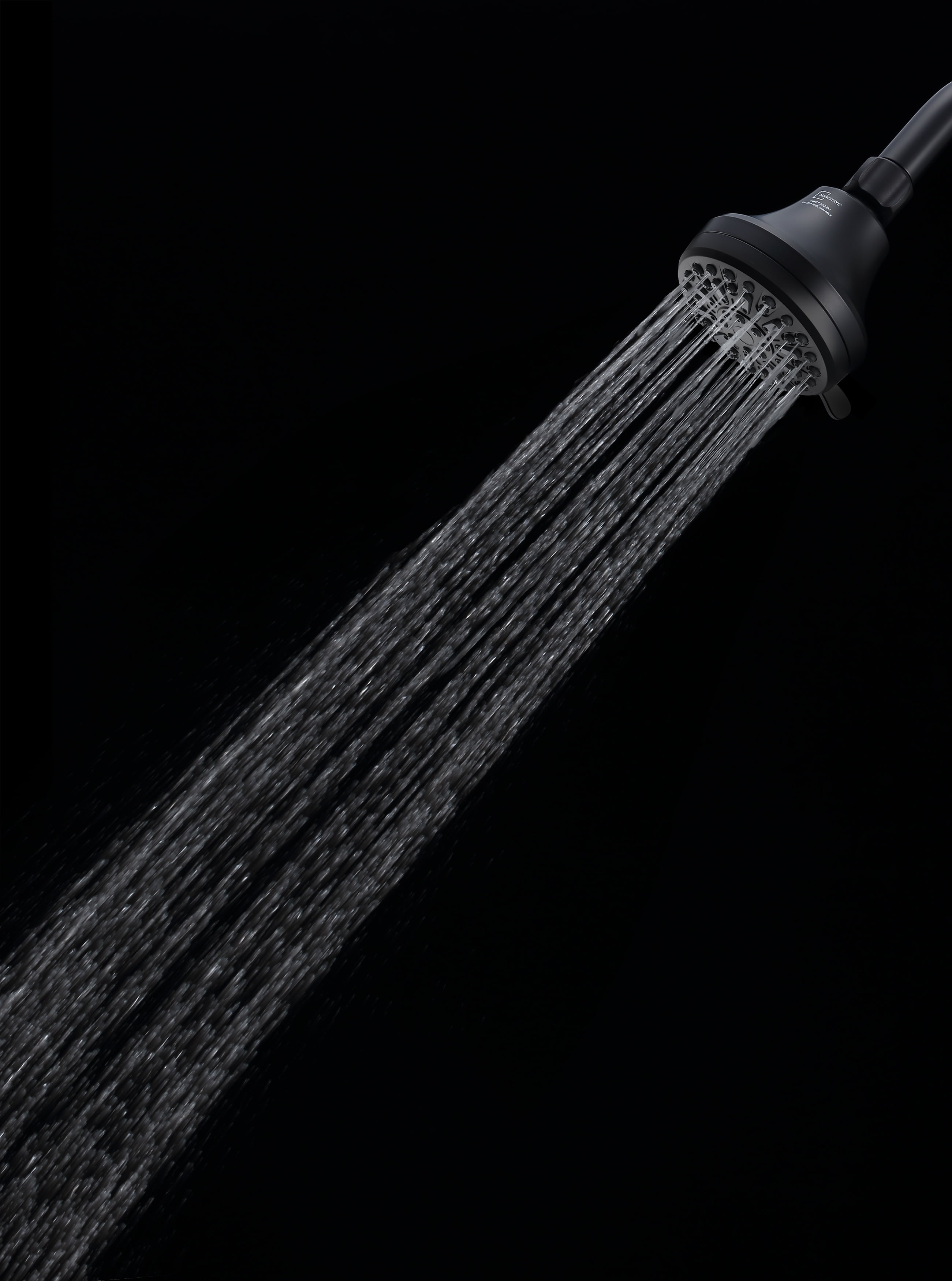 (6 pack) Mainstays 6-Setting Matte Black Shower Head, 3.5" Face with Rub-Clean Nozzles