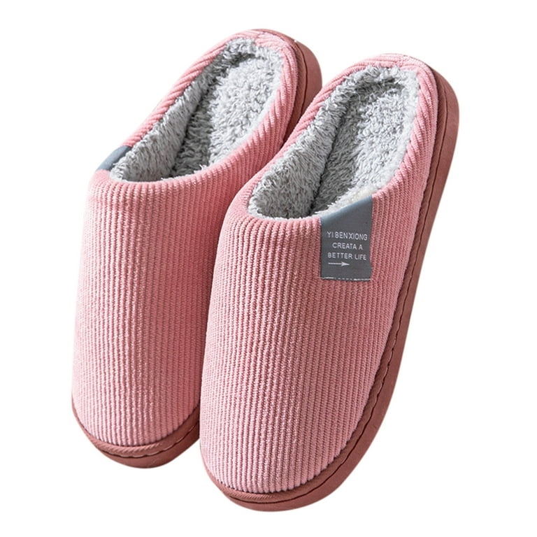 Daznico Slippers for Women Women Shoes Warm Lovely Household Cotton Casual  Flat Sliper Pink 6