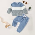 thumbnail image 2 of TOWED22 Toddler Baby Boy Clothes Outfit Long Sleeve Tops+Pants 2PCS Fall Winter Pullover Sweatshirts Sets(Blazer,0-6 M), 2 of 4
