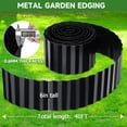 thumbnail image 3 of GOTGELIF Metal Landscape Edging 6Inch x 20FT/40FT Corrugated Garden Edging for Landscaping Black Garden Fence Edging for Flower Bed, Lawn, Yard, 3 of 9