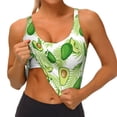 thumbnail image 3 of Fuzoiu Avocado And Tropical Palm Leaves Print Women's Sports Vest,U-Back Sports Tank,Gym Vests,Athletic Sleeveless Shirts,Exercise Undershirts,Yoga, Gym, and Dance Wear-XX-Large, 3 of 8
