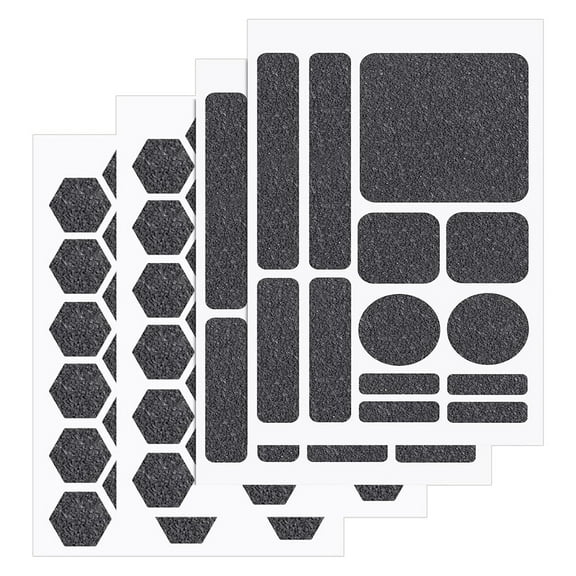 WM25 4 Pack Anti-Slip Grip Tape Stickers, Different Shapes Phone Grip Strips Reusable Pre-Cut