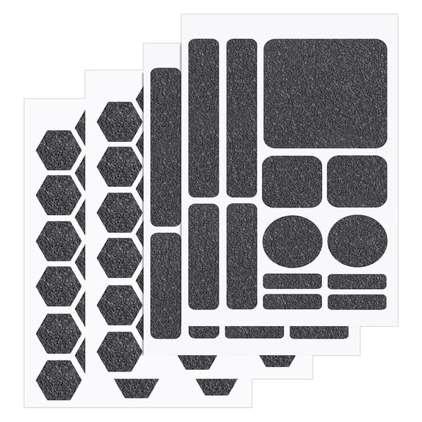 Paquete de 4 Pegatinas Antideslizantes de Diferentes Formas para Agarre de Teléfono, Pegatinas Precortadas Reutilizables y Parches para Tabletas.