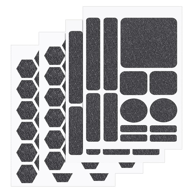 Paquete de 4 Pegatinas Antideslizantes de Diferentes Formas para Agarre de Teléfono, Pegatinas Precortadas Reutilizables y Parches para Tabletas.