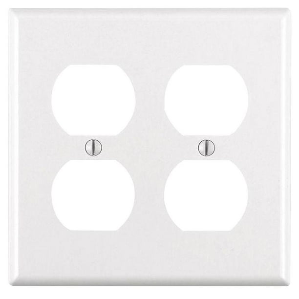 1 Pack Leviton White 2Gang Duplex Outlet Wall Plate (1Pack) Walmart