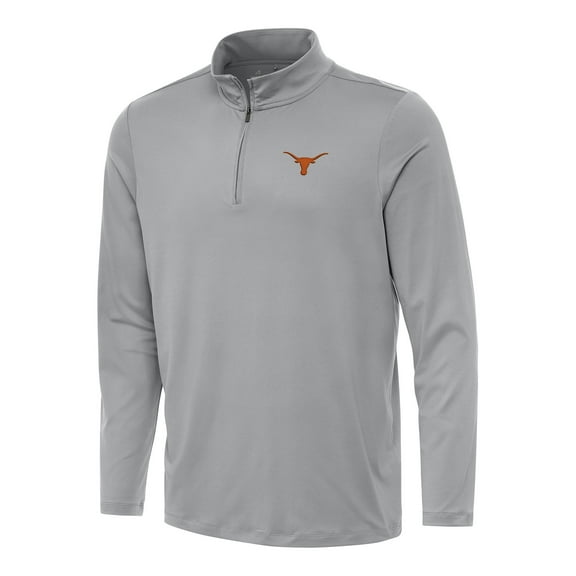 Men's Antigua Gray Texas Longhorns Reprocess Quarter-Zip Top
