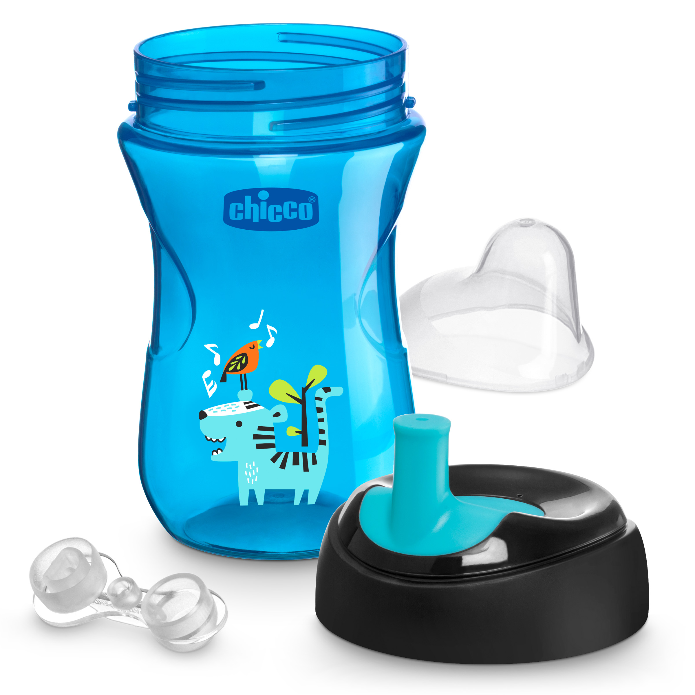 Chicco Sport Spout Trainer Sippy Cup Teal/Blue 9m+ 9oz (2pk) - image 3 of 9