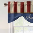 thumbnail image 4 of 4th of July Tie Up Valance Curtains for Windows, Kitchen Curtains Window Treatments, Sunflower Independence Day Short Window Shades Valances for Bedroom Bathroom Cafe 54"x18", 4 of 8