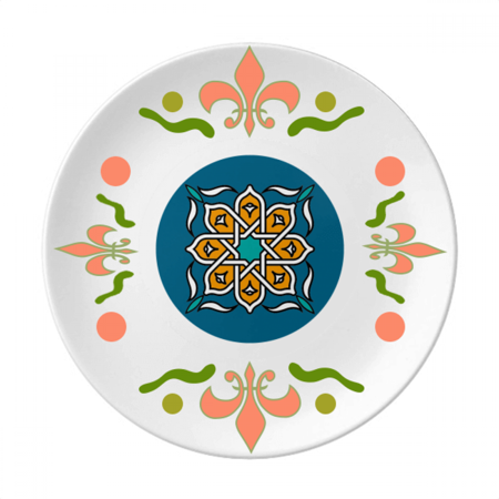 

Morocco Style Flower Pattern Flower Ceramics Plate Tableware Dinner Dish
