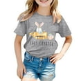 thumbnail image 2 of CAIXIA Easter Shirts Girls T Shirts Size 14-16 Easter Day Girls 5t Shirts Cute Crew Neck Short Sleeve Tshirts Girl Tops Size 10-12 Basic Tee Toddler Girl Summer Clothes 3-4 Years, 2 of 3