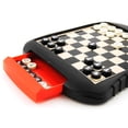 thumbnail image 2 of Patrón Damas magnéticas Tablero de ajedrez Juego de ajedrez Juego de de viaje Rompecabezas Kits de entretenimiento para fi Baoblaze Juguete internacional de ajedrez, 2 of 8