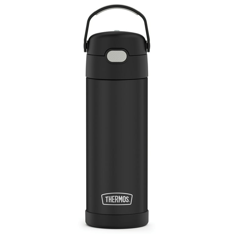 THERMOS VANJACKET ブラック 水筒 Thermos 16oz Funtainer Stainless Steel Leakproof Bottle, Black