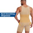 thumbnail image 4 of Mens Shapewear Tummy Control Bodysuit Waist Trainer Full Body Shaper Fajas Compression Shorts Slim Belly, 4 of 5