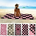 thumbnail image 4 of Kugisaki Summer Plaid Beach Towel Microfiber Soft Beach Towels Lightweight Absorbent Bath Towels for Swimming Pool Beach Vacation Ideal Gift 63x31.5 In, 4 of 4