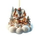 thumbnail image 1 of Adorno para árbol de Navidad | Decoración colgante de acrílico para las fiestas | Escena de cabaña en un pueblo invernal, 1 of 6