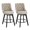 PU Leather in Greige, variant on MINCETA Counter Stools,26" 360 Free Swivel Bar Stools,Modern Counter Height Upholstered Backrest Barstools with Button Tufted,Wooden Kitchen Stools Set of 2,Performance Fabric in Linen Beige