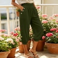 thumbnail image 6 of cfhntfmh Casual Capri Pants for Women High Waisted Loose Fit Joggers with Pockets Lightweight Comfy Lounge Pants, 6 of 7