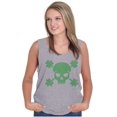 thumbnail image 4 of Saint Patrick's Day Shamrock Skull Plus Size Graphic Tank Top Brisco Brands 3X, 4 of 5