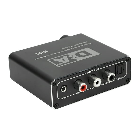 Video Converter, Digital Coaxial To Analog Converter Digital Audio Signals Into Analog L/R Audio For Home For Pc Host + USB Power Supply Line + Optical Fiber Line