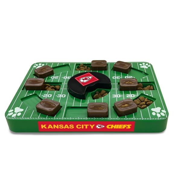 Pets First NFL Kansas City Chiefs Jouet Casse-Tête - Jouet Casse-Tête Interactif pour Chien