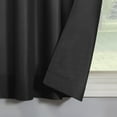 thumbnail image 3 of Mainstays 3-Piece Semi Sheer Rod Pocket Kitchen Window Tier Pair and Valance, 2 Café Curtains and 1 Curtain Valance, Black, 54"W x 24"L, 3 of 8