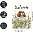 thumbnail image 2 of Floral Cavalier King Charles Spaniel Garden Flag Spring Summer House Flags 28 x 40 Double Sided Flower Dog Yard Flags for Outside Large Outdoor Welcome Flags, 2 of 7