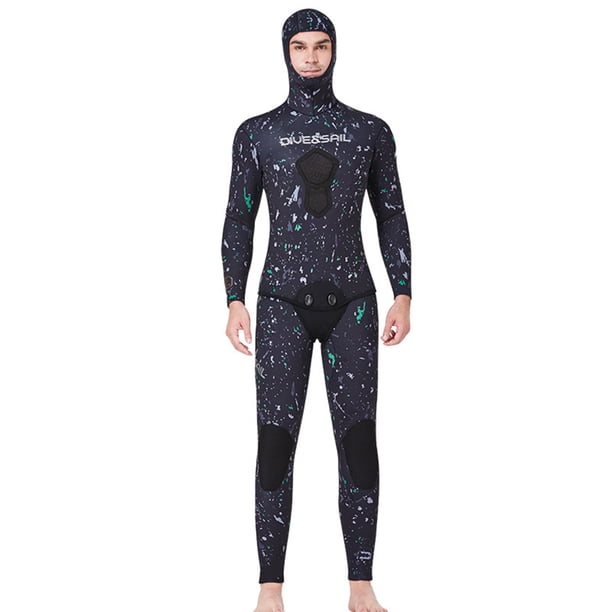 Traje de neopreno al aire libre Confortable Ropa de buceo profundo Mantener cálido Ropa de natación Cierre de natación con mangas largas para surfear pesca verde XL Monstrate OD017113-03