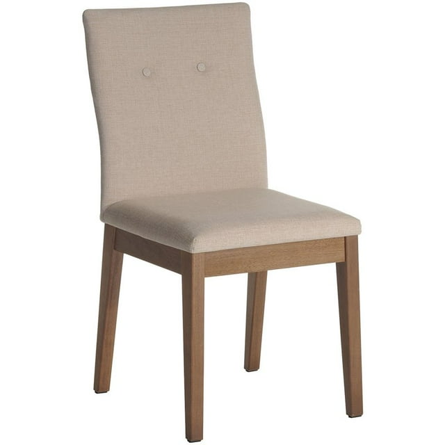 Manhattan Comfort Chaise d'Appoint Rembourrée Leroy en Beige Foncé