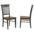 thumbnail image 5 of Sunset Trading Dakota Slat Back Dining Chairs Set of 2 Brown Gray Solid Wood, 5 of 6