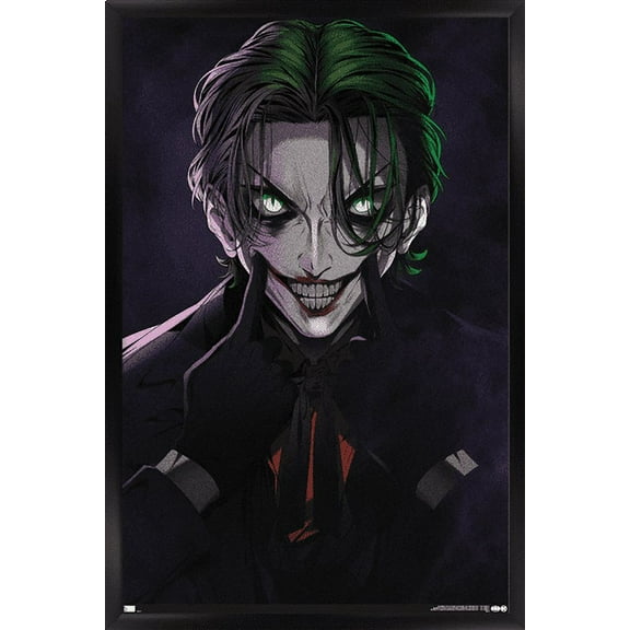 DC Comics - The Joker Anime - Smile Wall Poster, 22.375" x 34", Framed