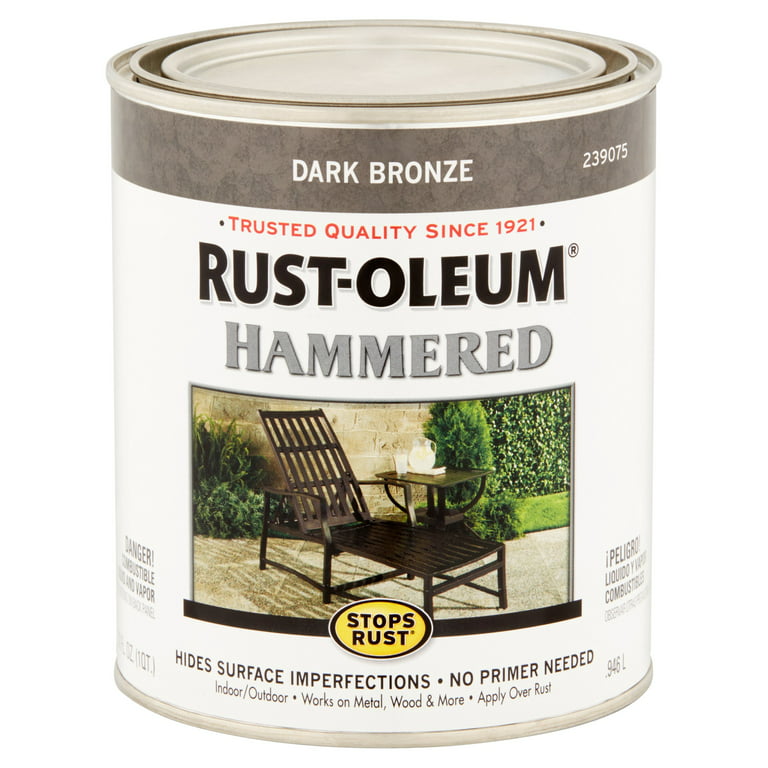 Pintura para acabado de metal Rust-Oleum Hammered, 1 cuarto de galón, 239075
