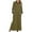 Army Green, variant on Babysbule Dresses For Women Loose Long Sleeve V-Neck Side Slit Sleepwear Long Maxi Dress With Pocket