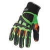 Dorsal Impact-Reducing Gloves,XS,Lime,PR PROFLEX 925F(x)