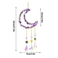 thumbnail image 3 of XMMSWDLA Kitchen Decorations Natural Amethyst Gravel Moon Pendant Handwoven Catcher Wind Chime Lighting Pendant Decorative Gift Welcome Home Decorations, 3 of 3