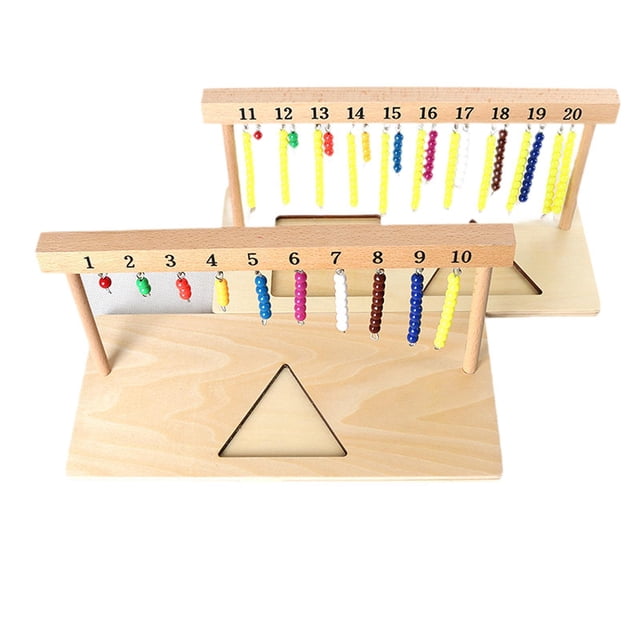 Tablero de ajedrez Montessori con cuentas Montessori para desarrollar habilidades matemáticas, juguete cognitivo, juguete educativo preescolar para