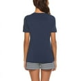 thumbnail image 3 of Women's Shorts Pajama Set,Modal Short Sleeve Sleepwear Nightwear Pjs, 3 of 4