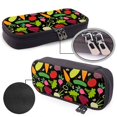 thumbnail image 4 of Picia Cartoon Vegetables Pattern Large Capacity PU Leather Pencil Case Organizer Pen Marker Holder Double Zipper Storage Bag Big Pencil Pouch for College Office, 4 of 6