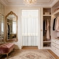 thumbnail image 4 of Inerposs Double-layered Lace Door Curtain, Opaque Sheer Room Divider, Punch-free Installation for Home Use, Elegant Privacy Curtain for Bedroom and Kitchen, Easy Maintenance Polyester Panel, 4 of 6