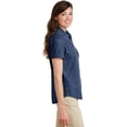 thumbnail image 2 of Port & Company ®  - Ladies Short Sleeve Value Denim Shirt.  Lsp11 Xl Ink Blue*, 2 of 4