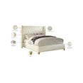 thumbnail image 2 of Meridian Furniture Soho Solid Wood and Vegan Leather King Bed in White, 2 of 3