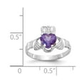 thumbnail image 3 of 14K White Gold Ring Band Themed (06) June Synthetic Birthstone, Size 5, 3 of 5