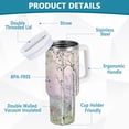thumbnail image 2 of Yayeee 40oz Stainless Steel Tumbler with Straw and Handle Double-Wall Insulated Travel Water Bottle, Purple Deer, 2 of 8