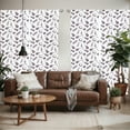 thumbnail image 2 of Ambesonne Music Window Curtains, Musical Instruments and Notes, Each 28" W x 84" L, Eggplant and White, 2 of 5
