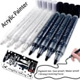 thumbnail image 2 of simhoa 6pcs Drawing Permanent Markers Pen for Black Paper Card Making Wood Scrapbooking 8pcs, 2 of 8