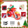 thumbnail image 5 of 7.0 FT Christmas Inflatable Santa Claus with Motorcycle, Blow up Santa Yard Decoraations, Unique Lighted Xmas Decorations for Indoor Outdoor Yard Garden Lawn Holiday Party Decor, 5 of 6